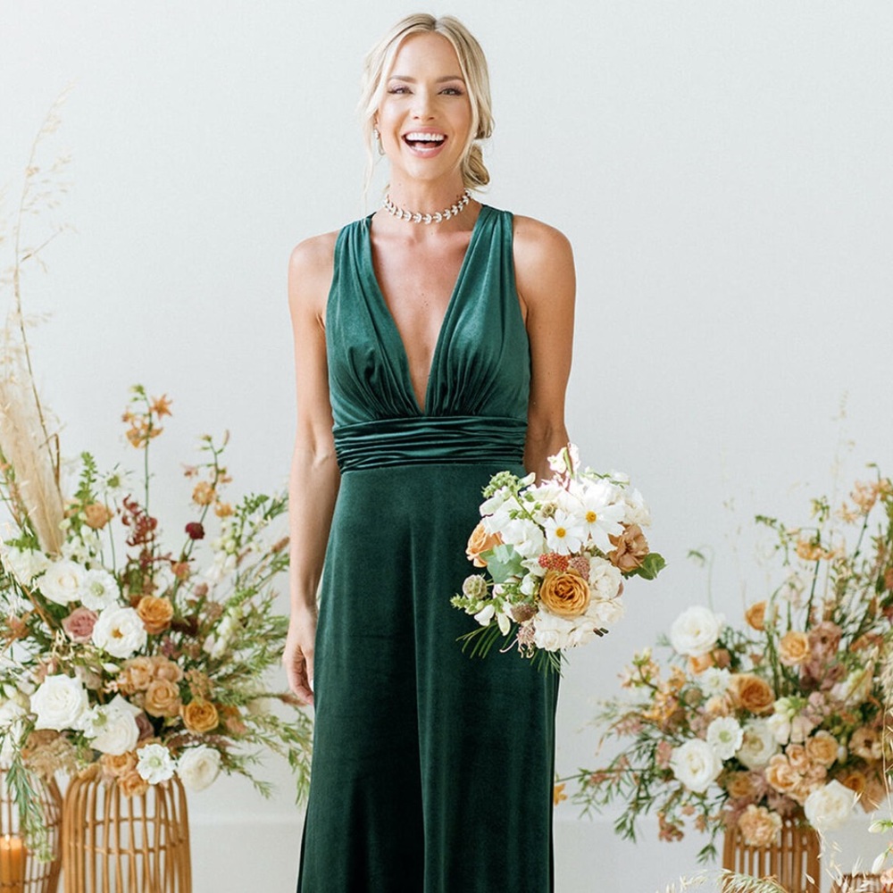 Revelry Bridesmaid Dress Dylan Velvet Burgundy Petite Maxi